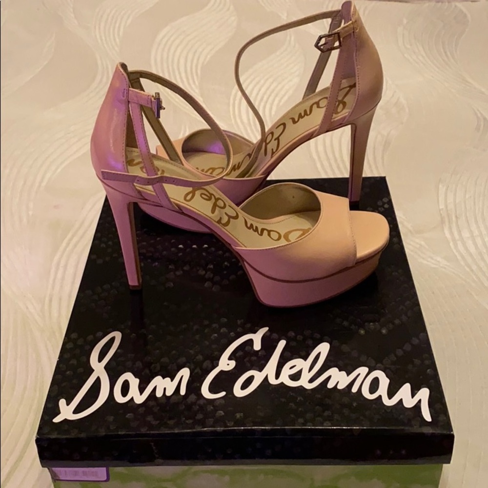 Sam Edelman Nude Platform High Heels